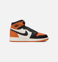 Air Jordan 1 Retro High OG Shattered Backboard Big Kids' Sneakers - Black / Sail / Starfish