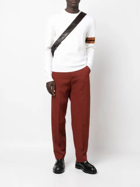 Zegna side stripe detail sweater