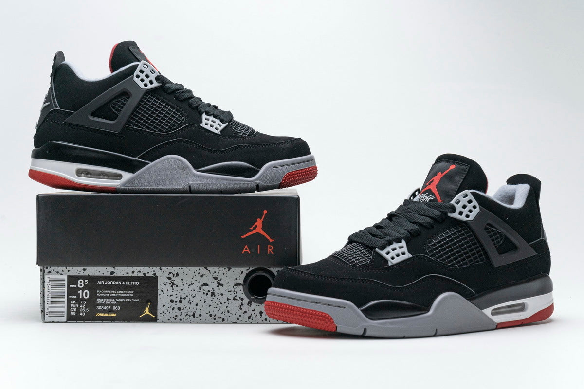 Nike Air Jordan 4 Retro Bred 2019 Reps Sneaker 308497-060