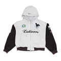 WHITE BUTTIVORE ZIP HOODIE