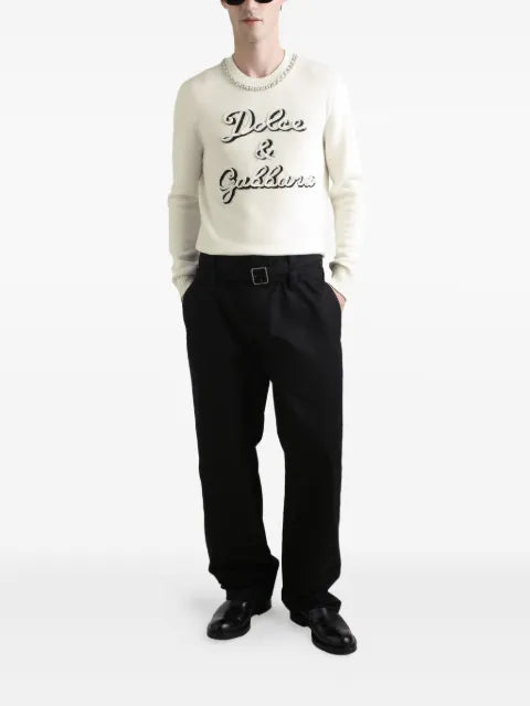 Dolce & Gabbana embellished logo sweater