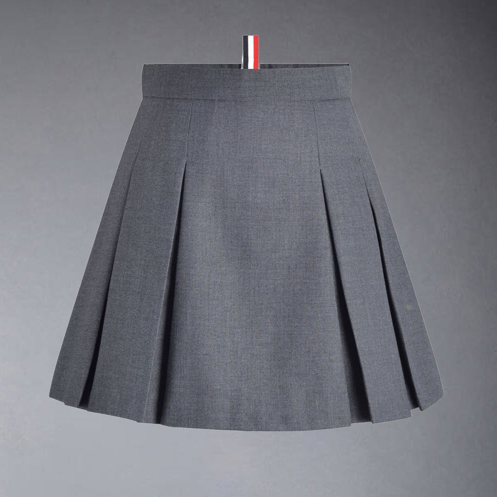 Women's High-Waist Pleated A-Line Skirt | Thom Browne