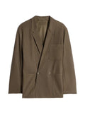 LEMAIRE double-breasted leather jacket