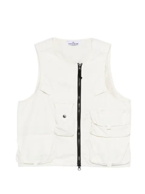 Stone Island g100006 cotton nylon micro ripstop vest