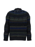 sacai crochet panelled cardigan