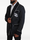 Dolce & Gabbana pinstripe DG-patch blazer