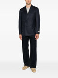 Canali double-breasted peak-lapels wool blazer