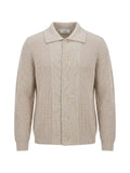 Lardini ribbed-knit button-down wool cardigan