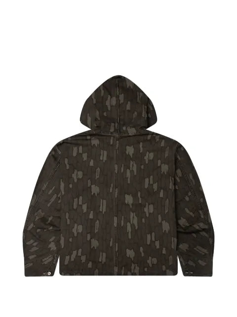 Metalwood Studio camo-print zip-up hoodie