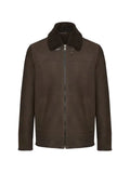 BIGARDINI Matt shearling-collar zip-up jacket