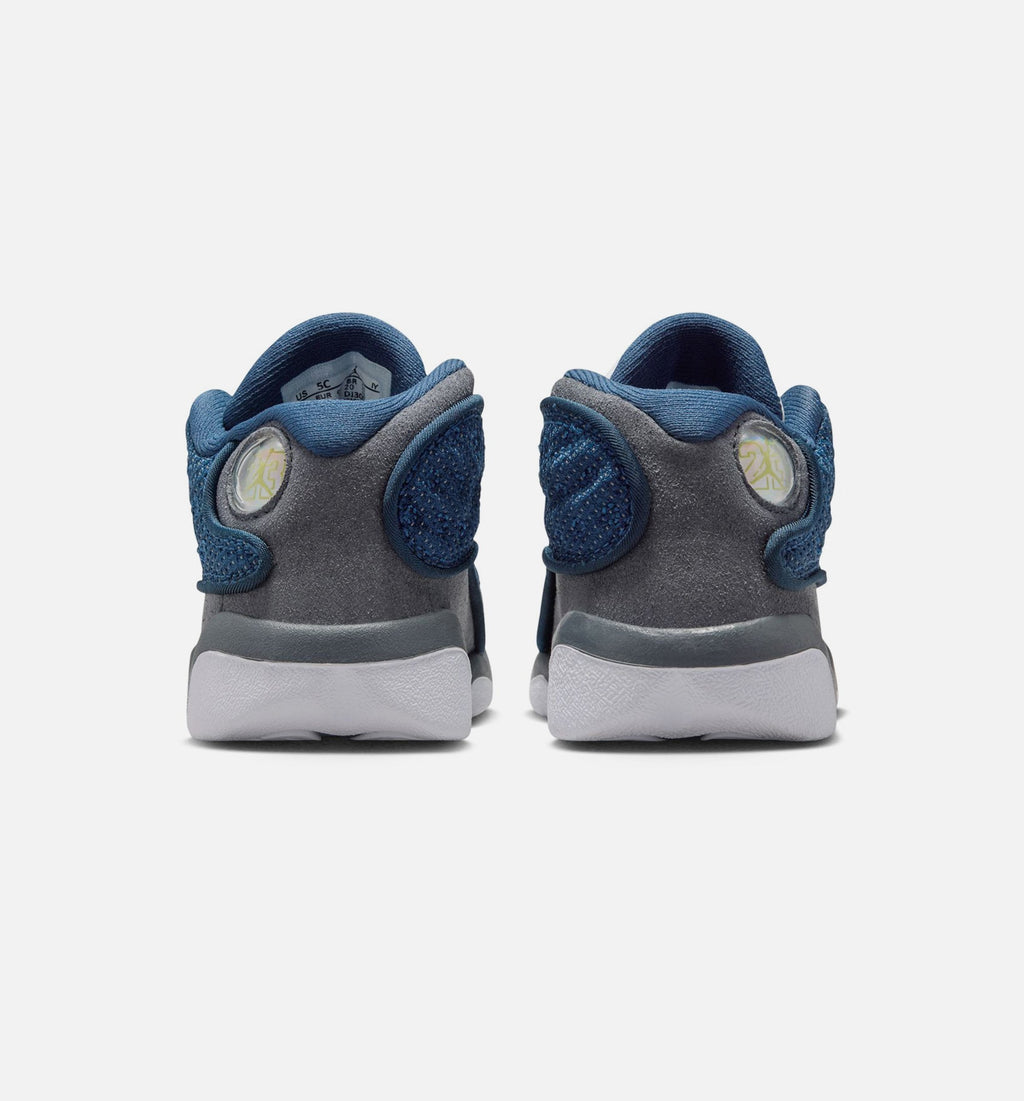 Air Jordan 13 Retro Navy and Flint Grey – Infant/Toddler Lifestyle Shoe in Navy/University Blue/Flint Grey/White
