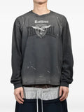 PROTOCOL INDEX distressed paint-splatter sweatshirt