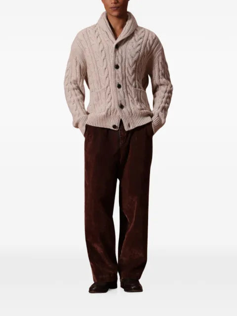 Ballantyne cable-knit wool cardigan