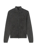 izzue ribbed-knit zip-up sweater