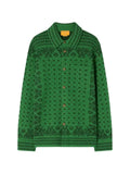 Guest In Residence Wild Rag paisley-print knitted shirt jacket