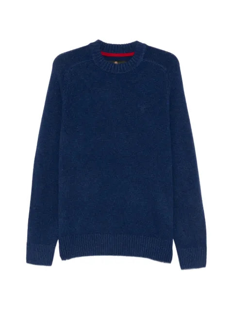 Barbour raglan-sleeve logo-embroidered sweater