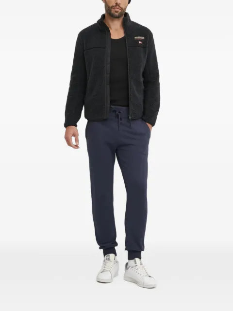 Napapijri Tynik logo-patch sherpa-fleece hoddie