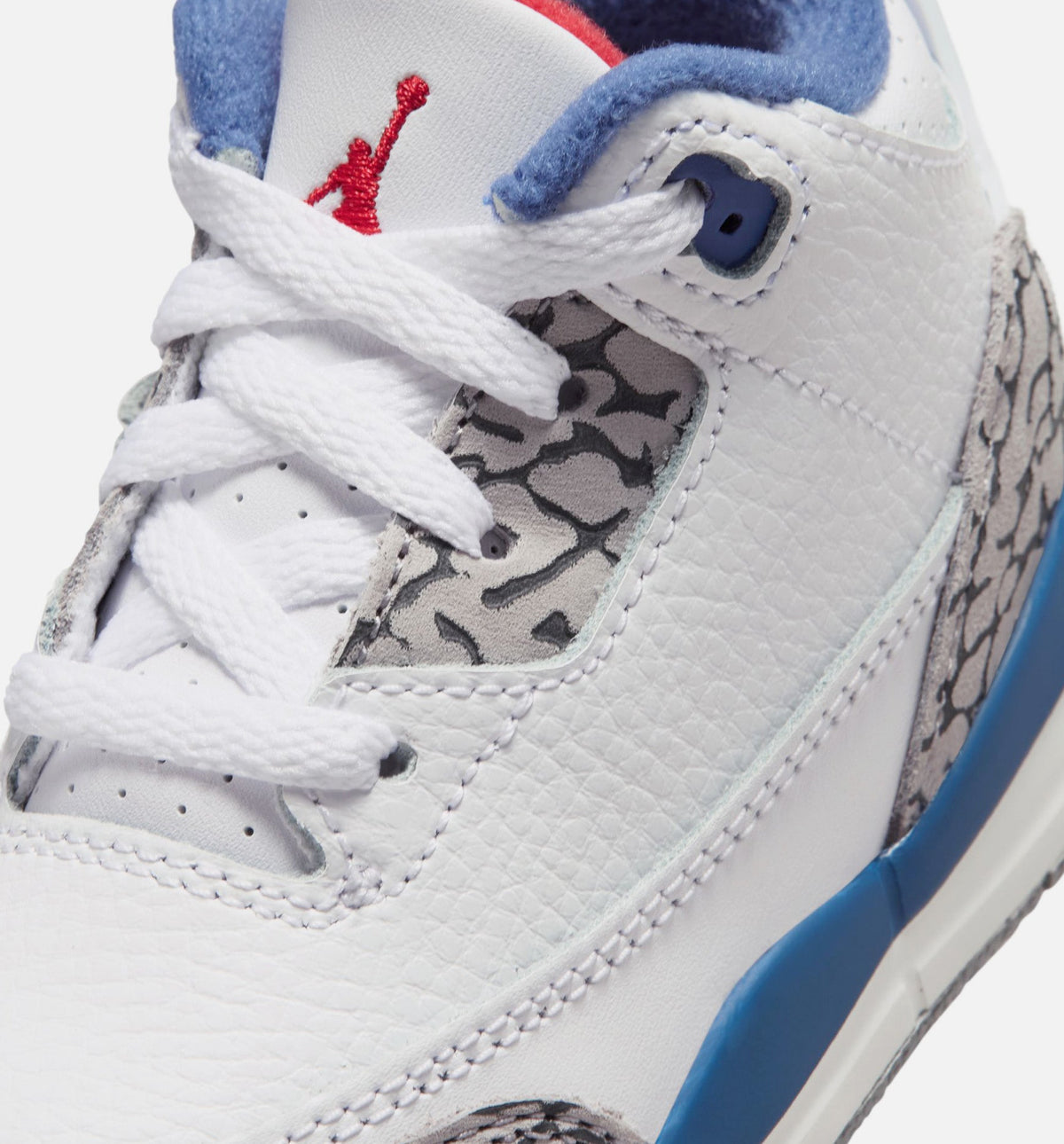 Air Jordan 3 Retro OG True Blue Infant Sneakers - White/Fire Red/True Blue