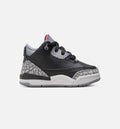 Air Jordan 3 Retro Black Cement – Infant/Toddler Lifestyle Shoe in Black/Fire Red/Cement Grey/Summit White