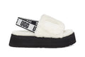 White Disco Fluffy Sandals — New Arrival | In Stock
