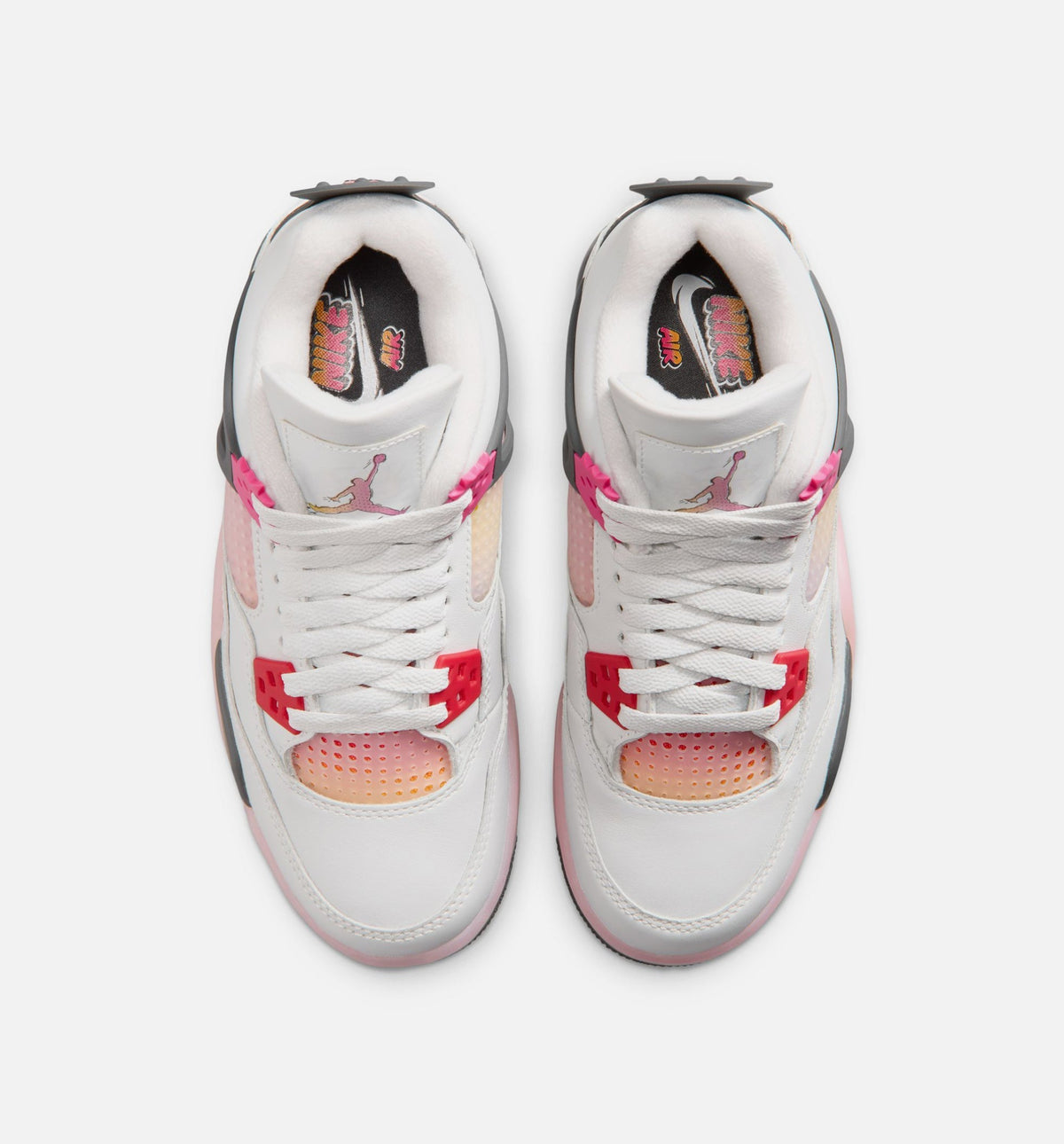 Air Jordan 4 Retro Comic Grade School – Off White/Fire Pink/Anthracite