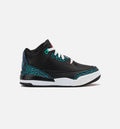 Air Jordan 3 Retro Black & Hyper Jade Preschool Lifestyle Shoes - Black/Siren Red/Hyper Jade/White