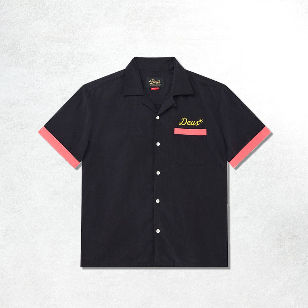 Deus Hisssterical Bowling Shirt: Black