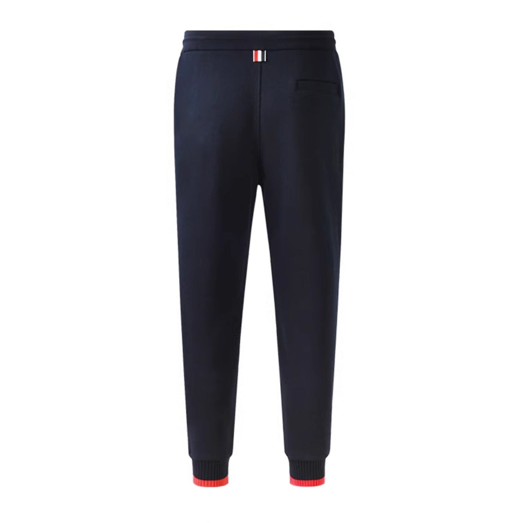 Thom Browne Style Unisex sweatpants with Signature Four-Bar Detail