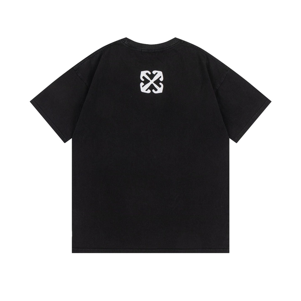 Off-White Madonna Painting Graphic Short Sleeve Crewneck T-Shirt
