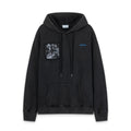 Off-White Pocket Portrait Letter Print Pullover Hoodie Unisex