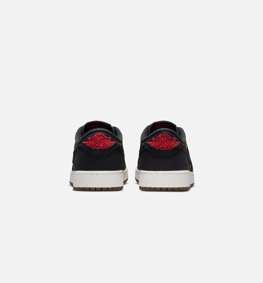 Air Jordan 1 Retro Low OG Laser Youth Sneakers - Black/Varsity Red/Summit White