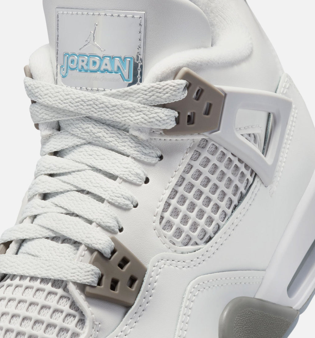 Air Jordan 4 Retro Blue Chill Grade School – Photon Dust/Blue Chill/Flat Pewter/White/Blue Tint
