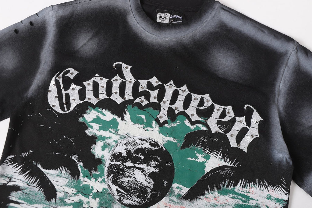 Godspeed Puffito Paradise Spray-Dye Graphic T-Shirt