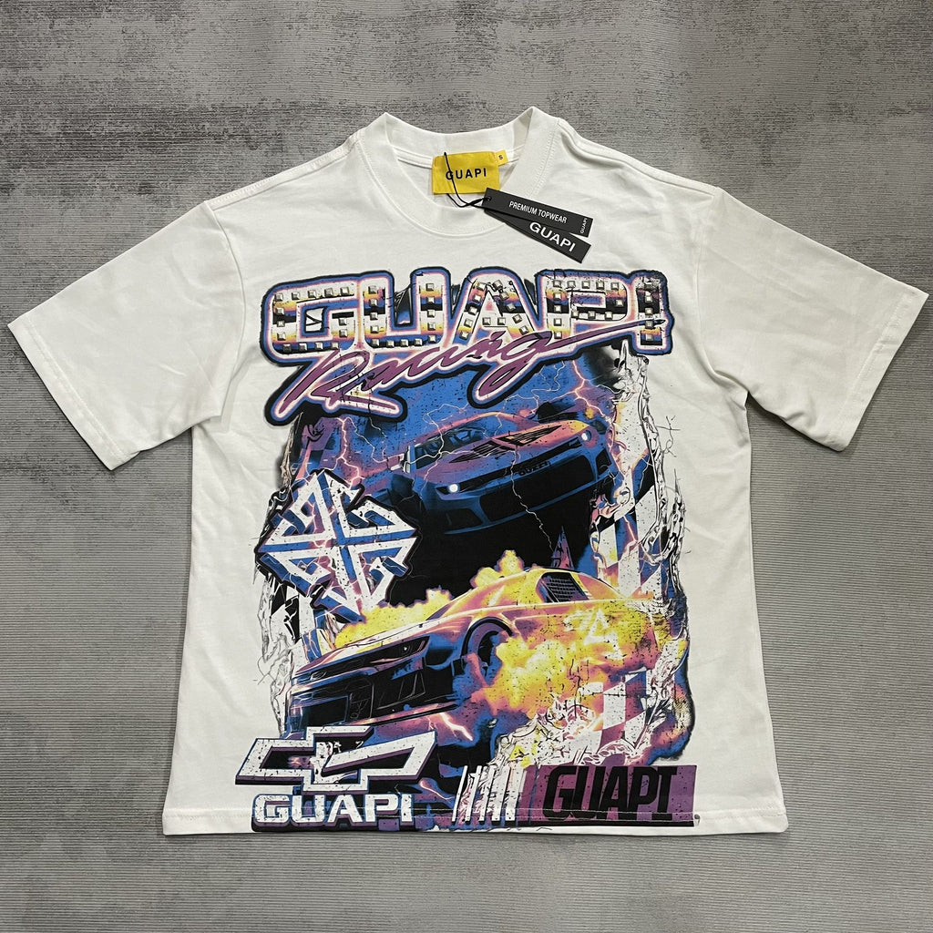 GUAPI Racing Car Graphic T-Shirt