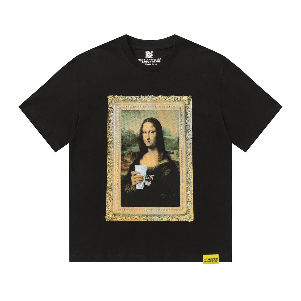 THAT'S A AWFUL LOT OF COUGH SYRUP Mona Lisa Graphic Short-Sleeve T-Shirt