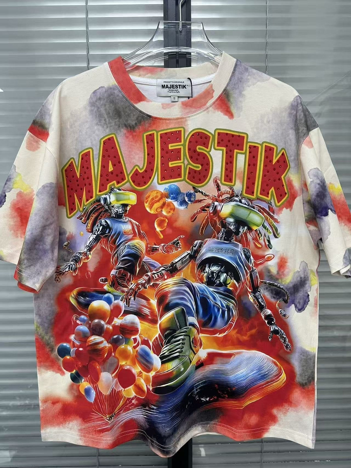MAJESTIK Watercolor Allover Graphic T-Shirt