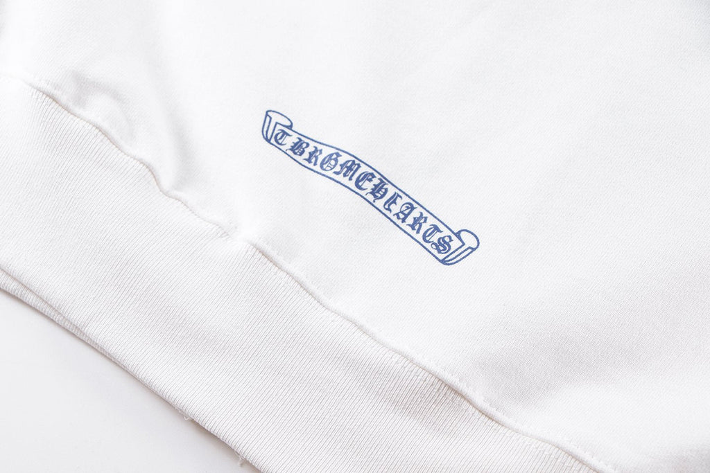 Chrome Hearts Blue Sleeve Graphic Zip Hoodie
