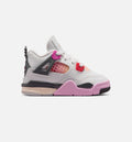 Air Jordan 4 Retro Comic – Infant & Toddler Lifestyle Shoe | Off White/Fire Pink/Anthracite
