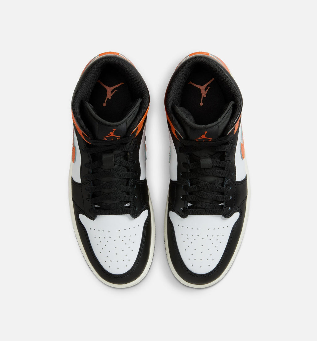 Air Jordan 1 Mid Men's Lifestyle Shoes - Starfish/White/Sail/Black