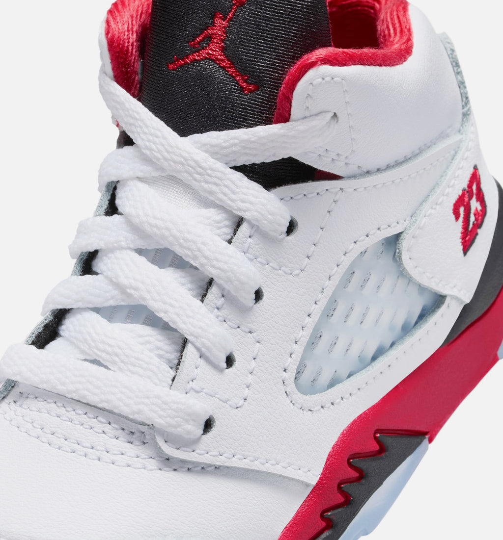 Air Jordan 5 Retro Fire Red | Infant/Toddler Lifestyle Shoe | Fire Red/White