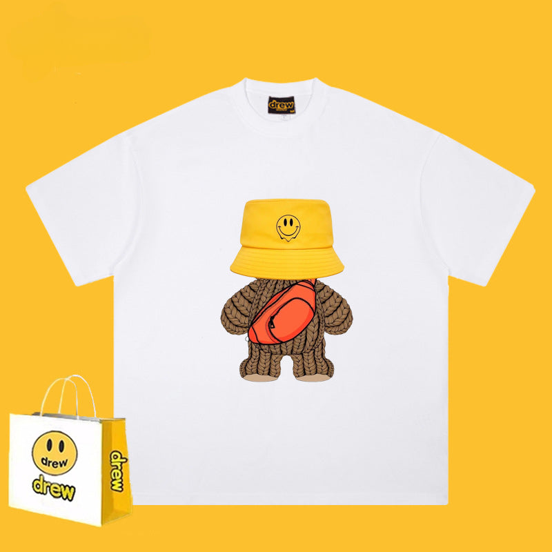 Drew T-shirts Teddy Bear Smiley Printed T-shirt