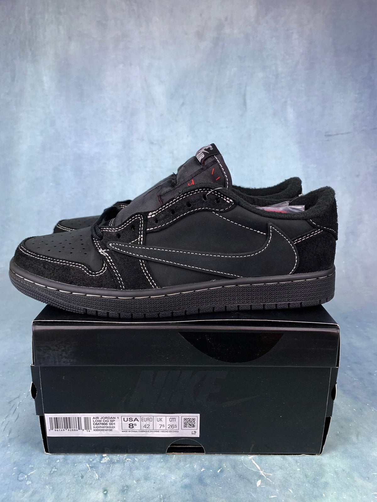 Air Jordan 1 Low Black Phantom TS Style 07 Unisex Sneakers