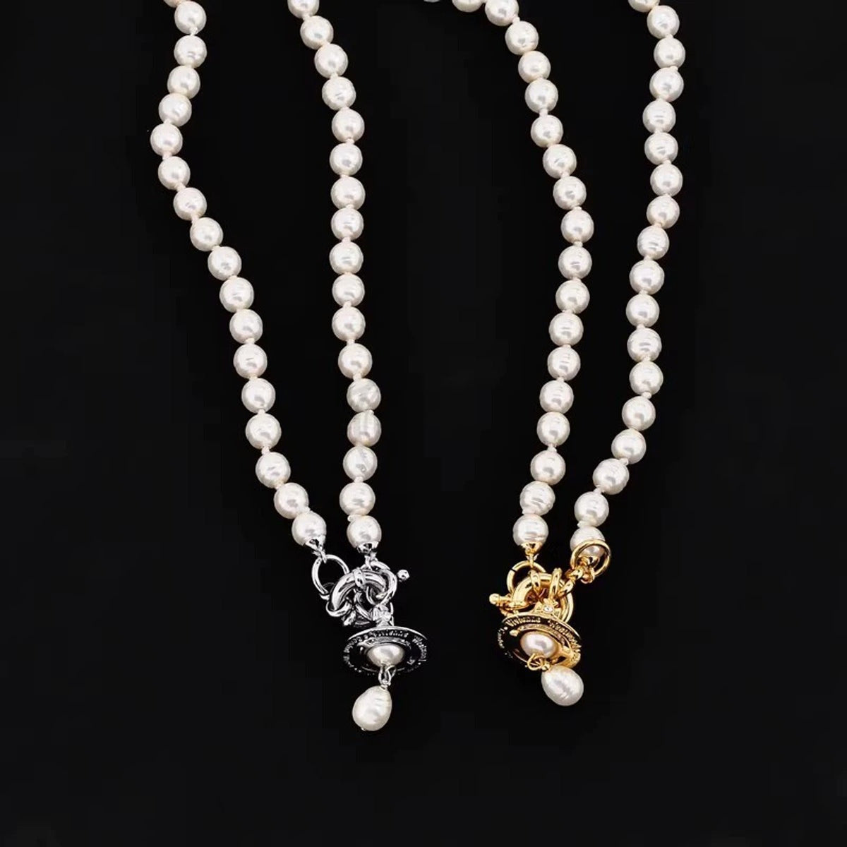 Vivienne Westwood Style Baroque Pearl Orb Necklace