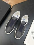 Balmain Navy Elastic Band Slip-On Sneakers