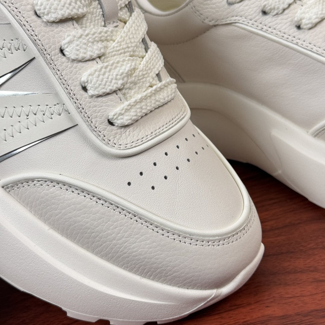 Moncler White Chunky Sole Sneakers