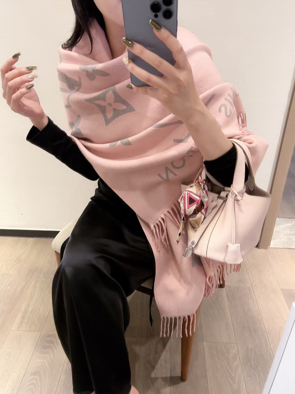 Louis Vuitton Fringed Monogram Scarf