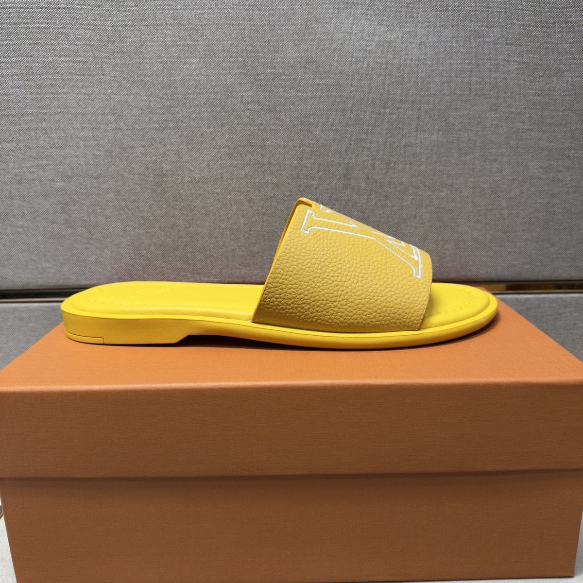 Louis Vuitton Men's Outlined LV Slide Sandals