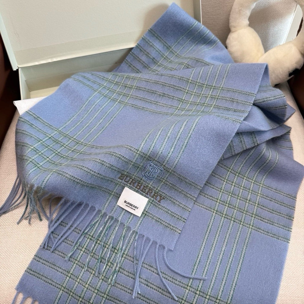 Burberry Plaid Fringe Scarf