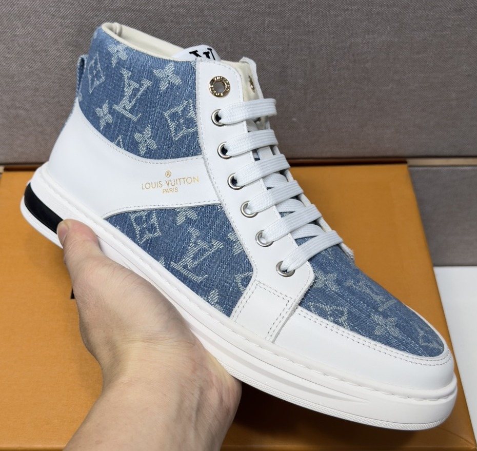 Louis Vuitton Patterned High-Top Sneakers