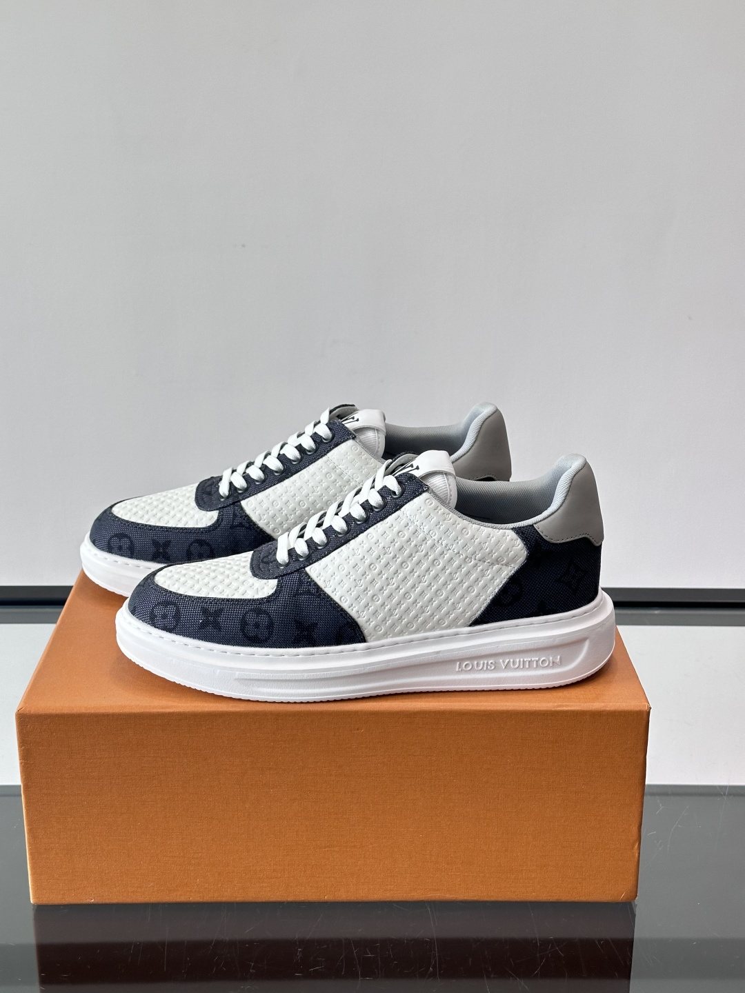 Louis Vuitton Men's Monogram Panel Low-Top Sneakers - Padded Collar